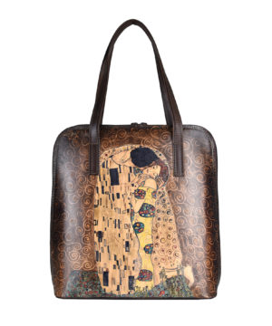 Ručne maľovaná kabelka č.8192 inšpirovaná motívom Gustav Klimt – Bozk
