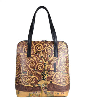 Ručne maľovaná kabelka č.8192 inšpirovaná motívom Gustav Klimt – Strom života nr.2