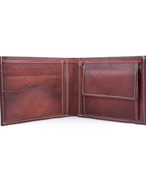 Elegantná peňaženka z pravej kože č.8406 v bordovej farbe