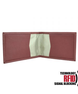 Ochranné kožené púzdro na debetné a kreditné karty v červenej farbe